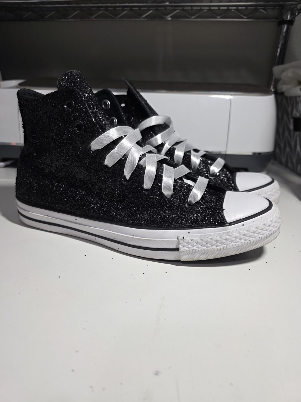 Converse Black Glitter High-Top Sneakers